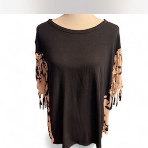 Blue Buttercup Tie Dye Shredded Top Preloved Excellent Condition